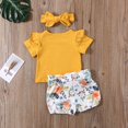 thumbnail image 1 of Newborn Kids Baby Girl Summer Clothes Ruffle Tops Floral Pants Outfits, 1 of 4