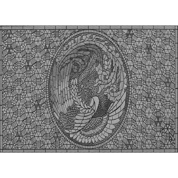 Ahgly Company Indoor Rectangle Patterned Dark Gray Area Rugs, 4' x 6'