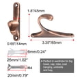 thumbnail image 2 of Uxcell Zinc Alloy Wall Hooks Robe Hooks Home Storage Holder w Screws Copper Tone 2 Pack, 2 of 7