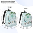 thumbnail image 4 of Daiia Animals Riding Across The Sky Vintage Canvas Backpack for Men and Women ,Hiking Backpack,Travel Laptop Bag for School,Large Capacity Backpack-, 4 of 8
