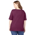 thumbnail image 2 of Woman Within Plus Size Perfect Elbow-Sleeve Square-Neck Tee, 2 of 6
