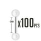 BodyJewelryOnline 100 Paquet de 10G Haltères Perforants - 4 Tailles Disponibles – image 2 sur 5