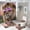 Lion-6, variant on Lion Print Shower Curtain Set 4-Set Jungle Animal Theme Bathroom Decor Set Includes U-Mat ,Toilet Cover Mat ,Floor Mat ,Shower Curtain with 12 Hooks,72inx72in