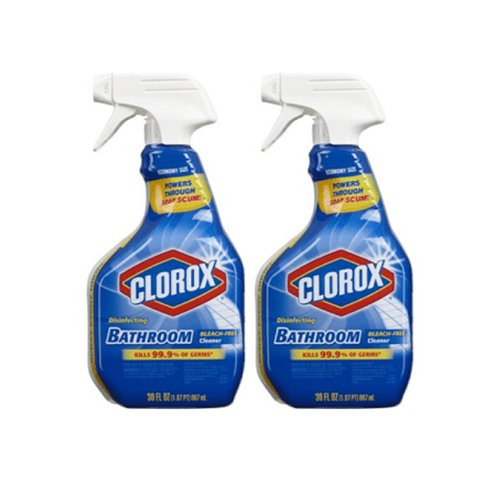 (2 pack) Clorox Disinfecting Bathroom Cleaner, Spray Bottle, 30 (Best Cleaning Supplies For Bathroom)