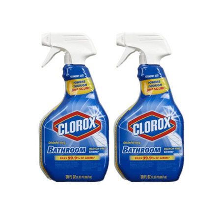 (2 pack) Clorox Disinfecting Bathroom Cleaner, Spray Bottle, 30 (Best Toilet Cleaner Limescale)