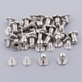 thumbnail image 2 of Rongfmy 20pcs Tête Ronde mini Rivets à Vis Fixation Cuir Artisanat Bouton de Goujon, 2 of 8