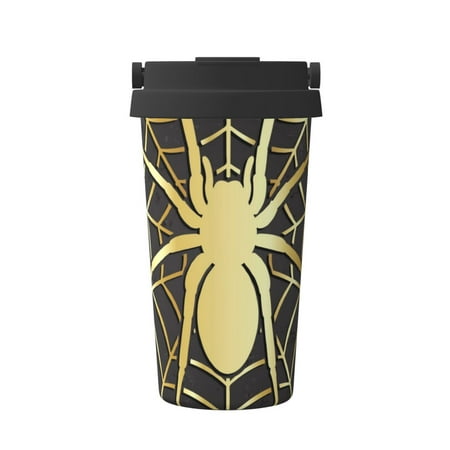 

Junzan Gold Spider On The Web for Stainless Steel Vacuum Insulated Tumbler - Reusable Insulated Cold Brew Iced Coffee Cup Thermos -Gifts for Women Men Him Her