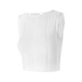 thumbnail image 3 of Biezeib Women Tanks Tops with Hollow Decoration, Solid Color Skinny Version Casual Style Summer Clothing, 3 of 6