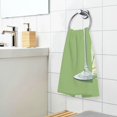 thumbnail image 3 of Yayeee 2 Pack Hand Towels for Bathroom 100% Cotton 16" x 28" Kitchen Towel, Green Martini Glass, 3 of 7