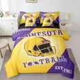 thumbnail image 1 of Erosebridal Football Theme Bedding King Size,Rugby Sport Bed Set,Yellow Purple Bedding Sets King Size,Ultra Soft Room Decor Reversible,7pcs, 1 of 7