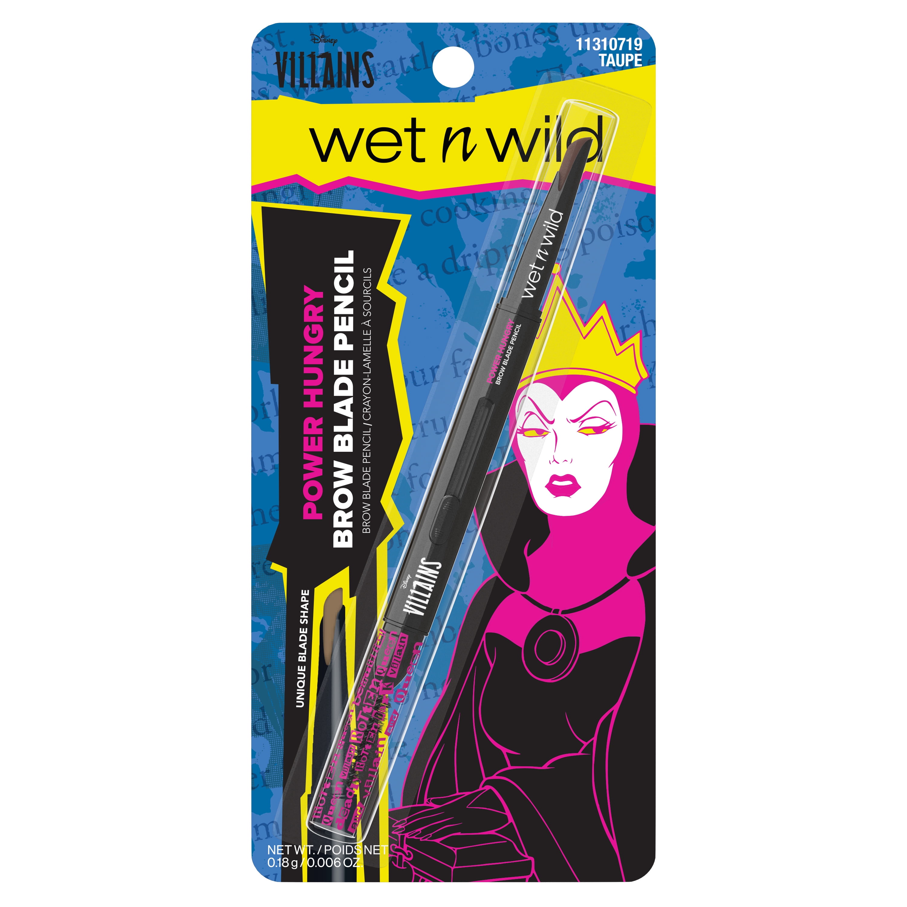 Wet n Wild Disney Villains, Evil Queen,  Power Hungry Brow Blade Pencil in Taupe, - 0.006 Ounces