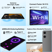 TECLAST P30T Android 16 Tablet 10.1 inch 120Hz Tablet with Keyboard+Mouse+Case, 10 Accessories Set, 16GB RAM+128GB ROM (1TB TF), T610 Octa-core CPU, 5G Wi-Fi/Widevine L1/GPS/6000mAh/BT5.0/GMS/OTG