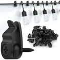 thumbnail image 1 of WWS-Outdoor String Lights Clips, Weatherproof Cable Hanger Hooks for Hanging Fairy Lights, Holiday Decor - Black, 50 Pack, 1 of 4