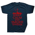 thumbnail image 1 of Camisetas de manga corta con estampado de "Mantén la calma y la shisha", ideales para cachimbas, ropa urbana de algodón con gráficos, ideal como regalo de cumpleaños o de verano., 1 of 6