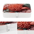 thumbnail image 4 of Coral Elegant PU Leather Jewelry Organizer Box with Removable Compartment, Portable Earring Organizer and Bracelet Holder, 4 of 6