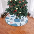 thumbnail image 2 of FMSHPON Cute Whales Sea Ocean Xmas Christmas Tree Skirt Stand Mat for Holiday Party Decoration Indoor Outdoor 36 inches, 2 of 3