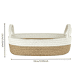 thumbnail image 2 of Aneralied Woven Storage Basket with Handle Boho Cotton Rope Bathroom Countertop Organizer Basket Bathroom Decor 13X6in, 2 of 6