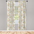 thumbnail image 3 of Ambesonne English Garden Curtains, Vintage Pastel Flora, Pair of 28"x84", Multicolor, 3 of 5