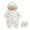 White, variant on Hwmodou Baby Bodysuits Boys Cotton Blend Kids Romper Hooded Children Warm Snowsuit Down Zipper Coat Jacket Fall Winter Confortable Crawl Suit,18-24M