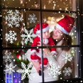 thumbnail image 5 of liangnv 108 piezas de decoraciones navideñas para ventanas, pegatinas estáticas de copos de nieve, pegatinas reutilizables, 5 of 5