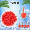 thumbnail image 2 of 100pcs Cherry Cabochons Miniature Simulation Cherry Artificial Cherry Decorations 3D Cherry Fruit Mini Fruit for Party Decor Home Kitchen Cabinet Mini Kitchen, 2 of 9