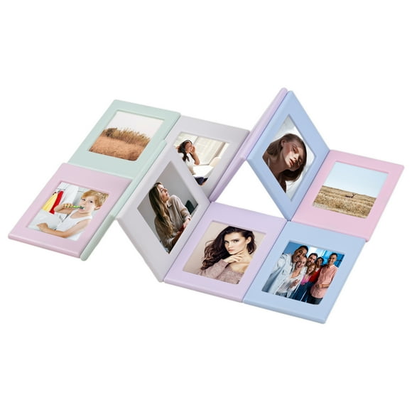 Mistaha Magnetic DIY Photo Frame Set for Fujifilm Instax Mini Series - Pack of 10 - Vibrant Colors - Refrigerator Magnet Frames - 3.8x2.5 inches.