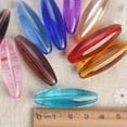 thumbnail image 4 of U8MO 5pcs 40mm Long Oval Shape Glossy Crystal Glass Loose Beads for Jewelry Making-Lake Blue, 4 of 6
