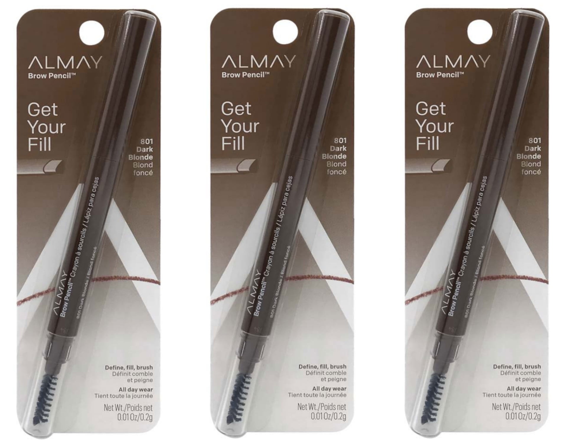Almay Brow Pencil, Dark Blonde 1 ea (Pack of 3)