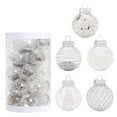 thumbnail image 2 of CHGBMOK 60MM/2.36" Clear Christmas Ornaments Set 25PCS Shatterproof Hanging Xmas Tree Balls for Halloween Holiday Party Silver, 2 of 6