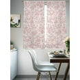 thumbnail image 4 of Farmhouse Pink Sheer Curtains 72 Inch Length 2 Panels Set for Living Room/Bedroom, Vintage Flower Leaf Botanical Plant Semi Curtain Sheers Drapes Rod Pocket Curtains Window Treatment Set 52''x72''x2, 4 of 7
