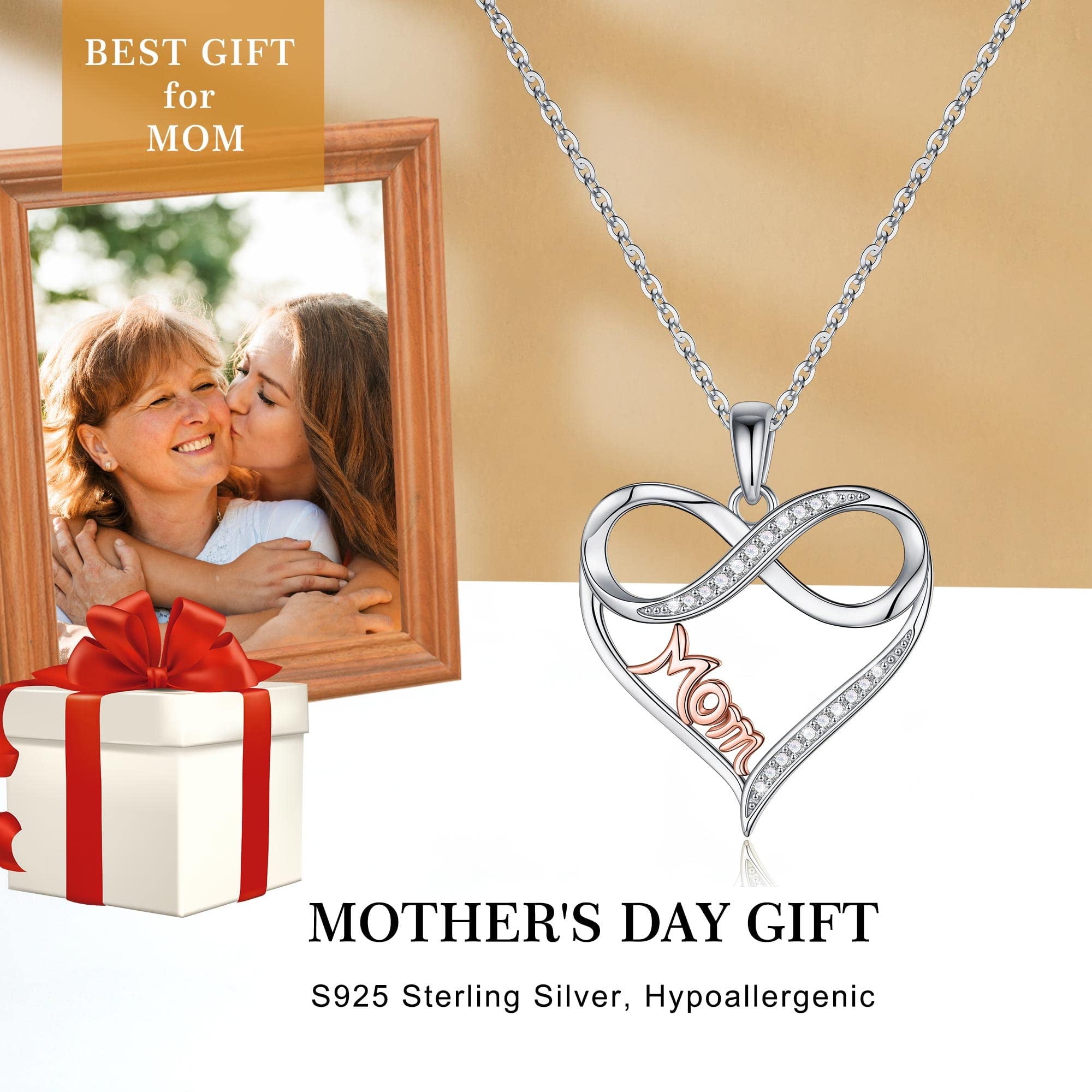 Amazon.com: MUATOGIML 925 Sterling Silver Mama Bear Love Heart Pendant  Necklace, Mom Daughter Jewelry Gifts, Birthday Gifts for Her : Clothing,  Shoes & Jewelry