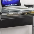thumbnail image 4 of Kings Brand Furniture Chrome Metal Computer Desk – Clear Glass Top for Home Office, Study & Workspaces, 4 of 6