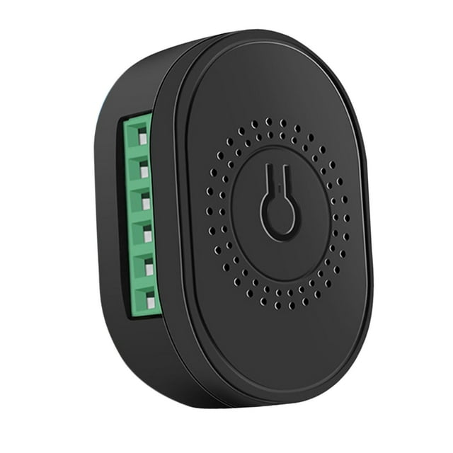 Interruptor inteligente wifi Mini Zulema 2 vías Negro 10A