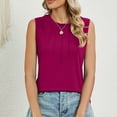 thumbnail image 6 of Yuzhih Womens Summer Tank Tops Pleated Crewneck Loose Blouses 2024 Trendy Casual Sleeveless Tank Shirts, 6 of 6
