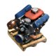 thumbnail image 3 of Modelo de garaje de coche a escala 1/64, accesorio de juguete, clásico, creativo, de reparación, minimodelo de motor para estación de tren, regalo de rojo azul, 3 of 10