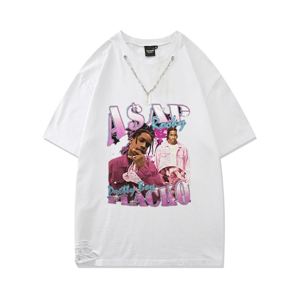 Camisetas Eminem ajustadas y sombreadas, camisetas informales de algodón 1999, camisetas de manga corta con collar de gran tamaño, ropa de calle de Hip Hop, 100%