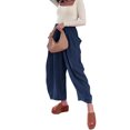 thumbnail image 6 of Biekopu Women Summer Beach Wide Leg Pants,Solid Color Loose Casual High Waist Harem Trousers for Streetwear, 6 of 7