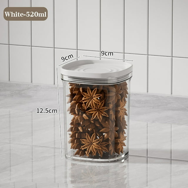 Boovnll Contenants de Rangement pour Aliments avec Couvercles, Grand Capacité Empilable Réservoir Scellé Rangement de Cuisine Réservoir de Qualité Alimentaire Boîte de Rangement en Plastique pour Grains, Contenants Alimentaires avec Couvercles, Rangement de Cuisine