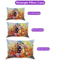 thumbnail image 3 of Welcome Spring Summer Chinese Shar-Pei Portrait Flower Blue Sky Pillowcase Double Sided Dog Lover Pillow Case Covers - 12001, 3 of 3