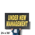 thumbnail image 4 of Under New Management Vinyl Decal 2 Pack of 24 Inch x 36 Inch Weatherproof Heavy-Duty Adhesive Backing | Business Promotions, Clear Messaging, Professional Display | Made in USA, 4 of 6