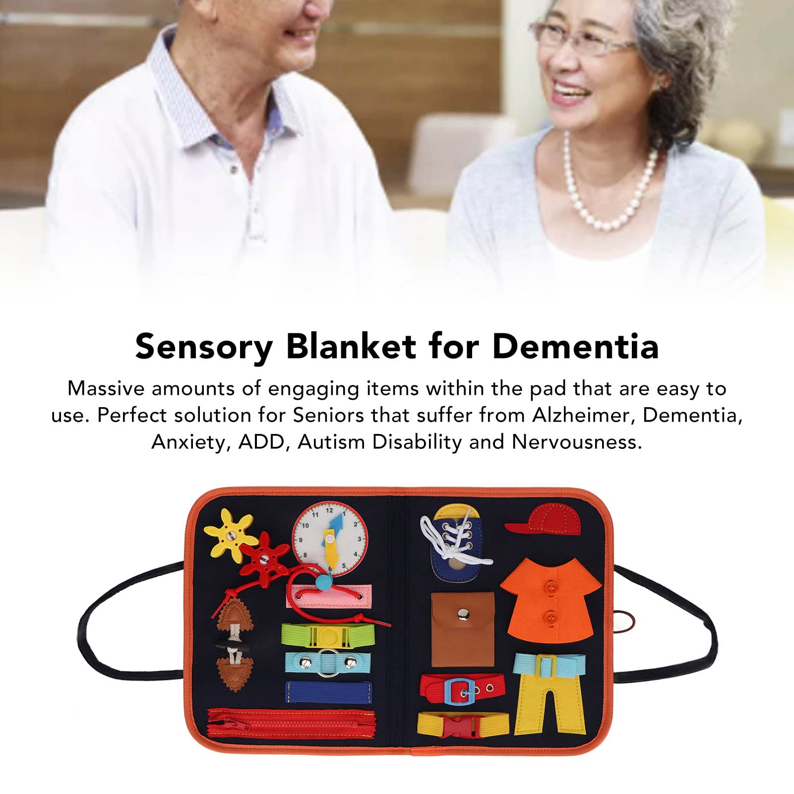 Dementia Activities for Seniors, Dementia Products for Elderly, Anxiety Relief Fidget Toys, Calming & Comforting Dementia Activities for Seniors, Dementia Gifts, Red
