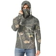 thumbnail image 7 of OGLCCG Men's Hooded Sun Shirts with Mask UPF 50+ Sun Protection Fishing Hiking Shirts Camouflage Printed Long Sleeve Rash Guards Cooling Hoodies, 7 of 7