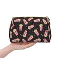 thumbnail image 4 of Naloa Popcorn Leather Makeup Bag for Purse Travel, Portable Small Cosmetic Organizer for Women and Girls, Make up Bag with Zipper, 4 of 8