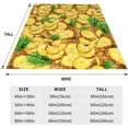 thumbnail image 3 of for Pineapple Throw Blanket Soft Flannel Fleece Pineapple Blanket Queen Size Blankets for Bedroom Living Rooms Sofa Couch 50"x40", 3 of 5