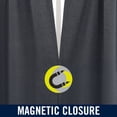 thumbnail image 6 of Sun Zero Prescott 2-pack Herringbone Magnetic Closure 100% Blackout Rod Pocket Curtain Panel Pair, 37"W x 63"L, Navy, 6 of 10