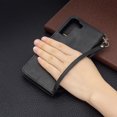 thumbnail image 6 of Wallet Case for Samsung S20 FE, Retro Solid Color Premium Leather Credit Card Holder Wallet RFID Blocking Case with Wrist Strap Stand Magnetic Flip Cover for Samsung Galaxy S20 FE, black, 6 of 9