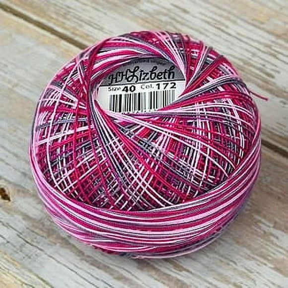HHL cotton lace line Woven Crochet hook /Shuttle thread NO.40 dyed series 25g/roll 274meters thickness 0.3-0.4mm 172-190