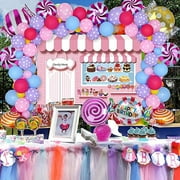 128 Pack Candy Party Decorations Set,Christmas Candyland Birthday Decor
