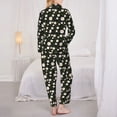thumbnail image 3 of Bingfone Womens Pajama Sets Daisy Print,Long Sleeve Loungewear Pajamas Set-Medium, 3 of 8
