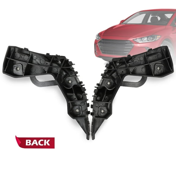 PIT66 1Pair Front Bumper Retainers Brackets Fit For 2017 2018 Hyundai Elantra Sedan Black